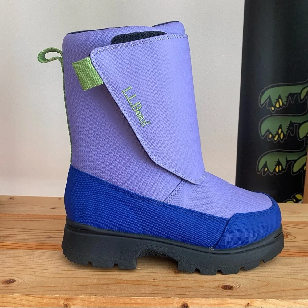 L.L. Bean Purple Retro Colorblock Insulated Waterproof Winter Snow Boots 4